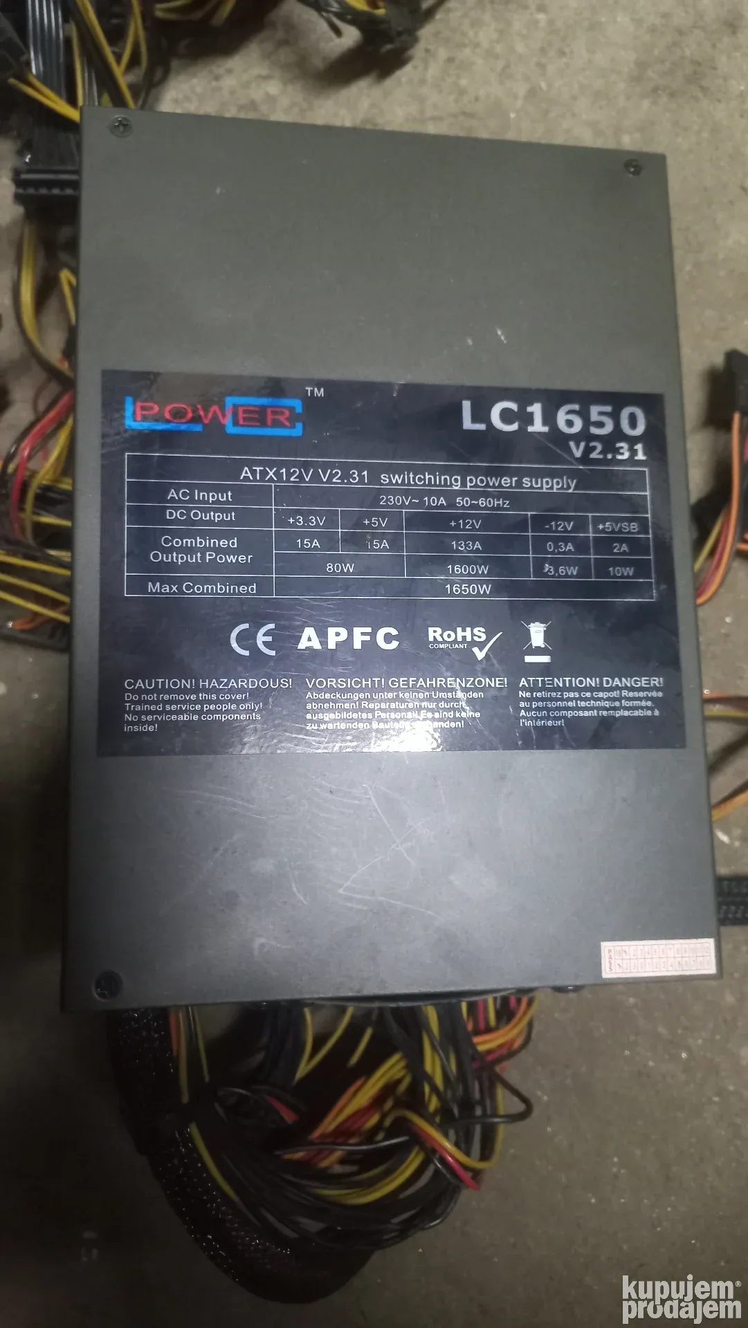 LC-POWER napajanje LC1650 V2.31 1650w